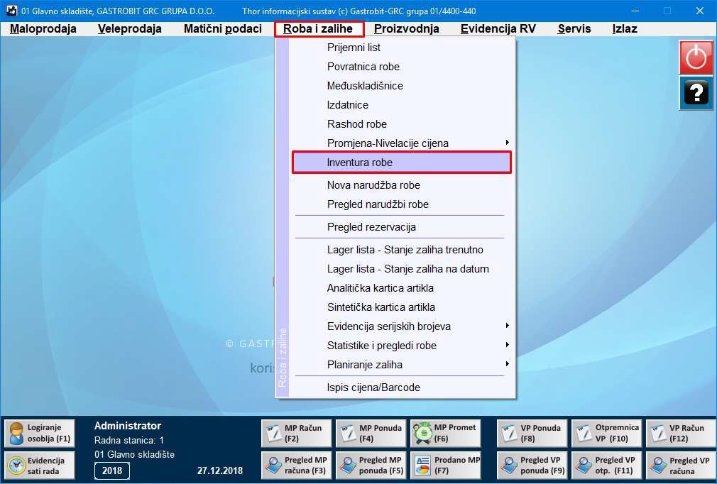 Thor: Upute za izradu inventure - Monri Payments